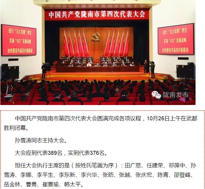 市第四次黨代會勝利閉幕！選出新一屆領(lǐng)導(dǎo)班子